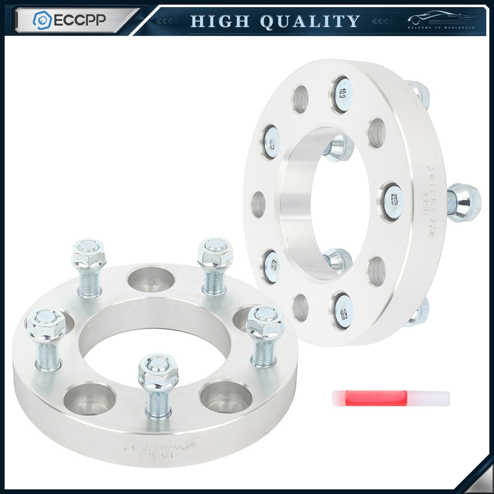 2 Pcs 1" 5x5 Wheel Spacers 1/2"x20 For Jeep Grand Cherokee WJ WK Wrangler JK 6B93BC-57