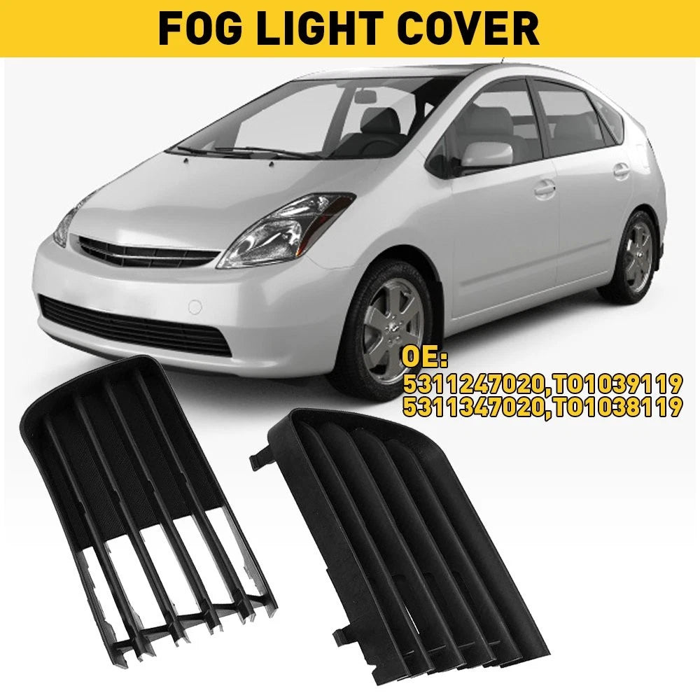 For 04-09 Toyota Front Prius Bumper Fog Light Lamp Covers Outer Grilles Set 6B93BC-57