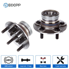 2Pcs Wheel Hub Bearings Rear For Dodge Neon Chrysler PT Cruiser Plymouth W/ ABS 6B93BC-57