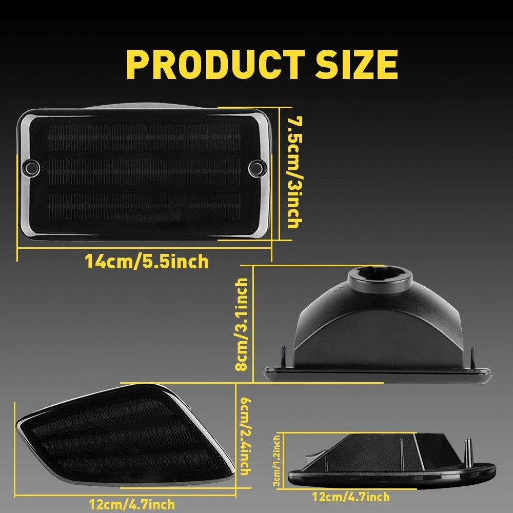 LED Front Fender Side Marker Bumper Signal Lights For 97-06 Jeep Wrangler TJ EOA 6B93BC-57