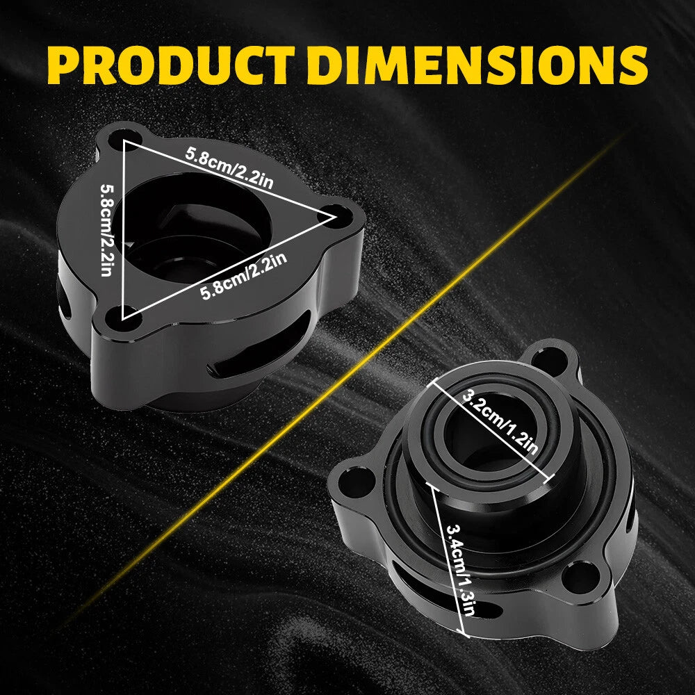Black Turbo Blow Off Valve BOV Adapter For Ford Fusion 1.5 1.6 2.0L Ecoboost EOA 6B93BC-57