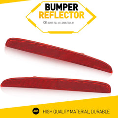 Red Lens Rear Bumper Reflector Marker 1 Pair For 2017-2021 Honda Civic Hatchback 6B93BC-57