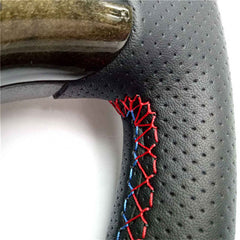 Top Leather Steering Wheel Hand-stitch on Wrap Cover For BMW E39 E46 325i E53 X5