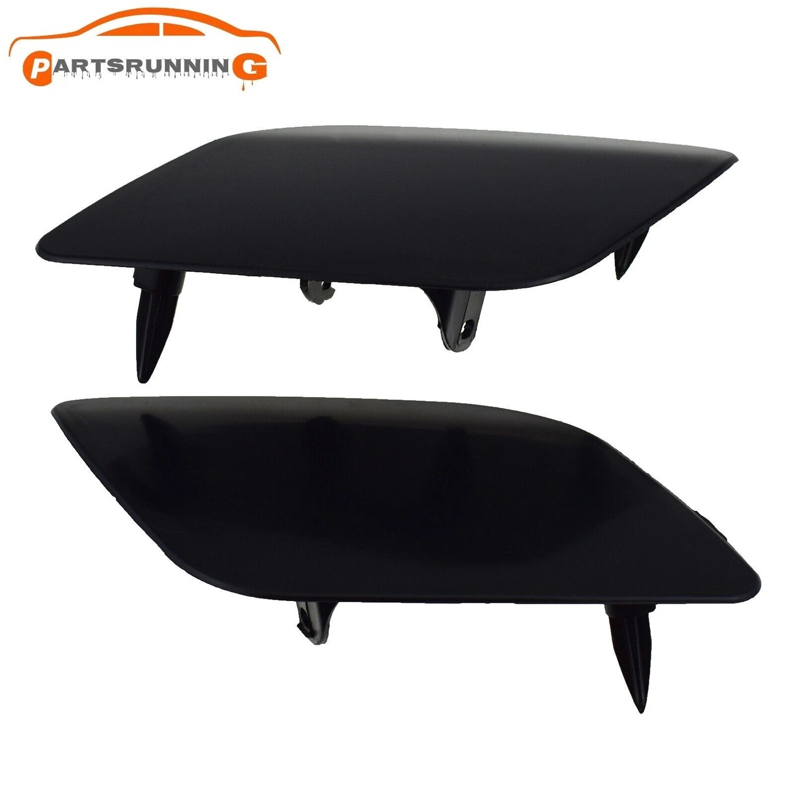 Pair Front Bumper Headlight Washer Spray Nozzle Cover Cap For Audi Q7 2010-2015 6B93BC-57