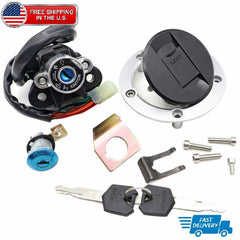 Fit Suzuki GSXR600 750 1000 SV650 Ignition Switch Fuel Gas Tank Cap Lock Key Set