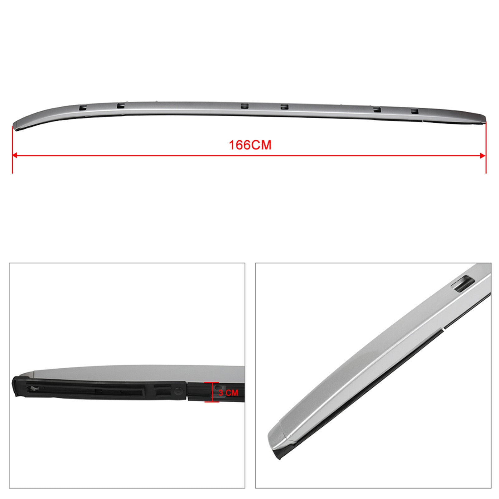 Aluminum For 2017-2019 Mazda CX-5 CX5 Top Roof Rack Cross bar + rail como rack 6B93BC-57