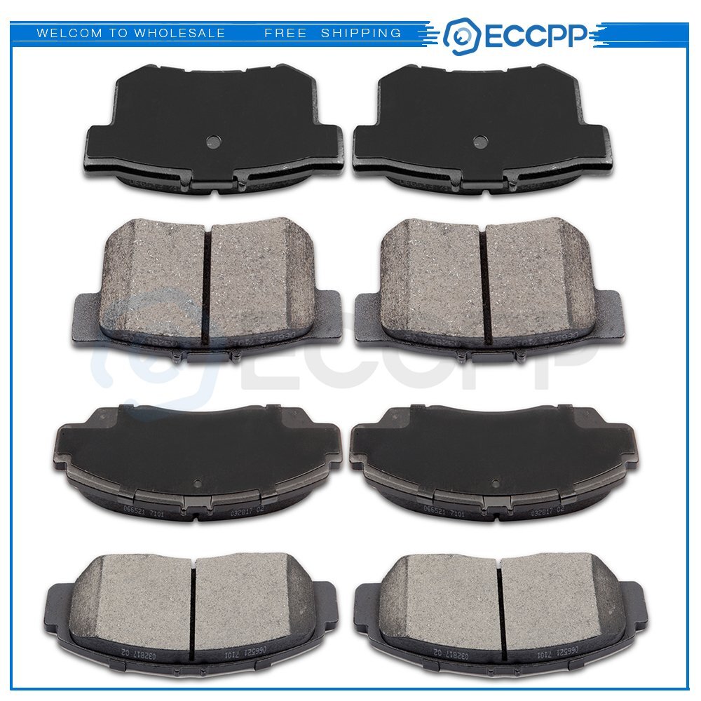 4 Front And 4 Rear Ceramic Brake Pads Kit For Acura TSX 2004 2005 2006 2007 2008 6B93BC-57