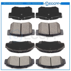 4 Front And 4 Rear Ceramic Brake Pads Kit For Acura TSX 2004 2005 2006 2007 2008 6B93BC-57