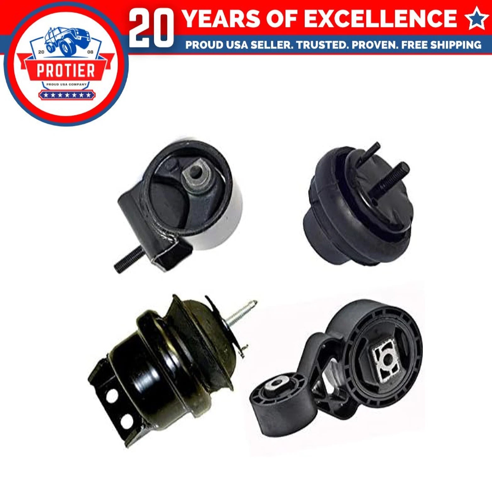Fits 2004-2007 Ford Taurus 3.0L OHV(VIN U or 2) Engine Motor & Trans Mount Set 6B93BC-57