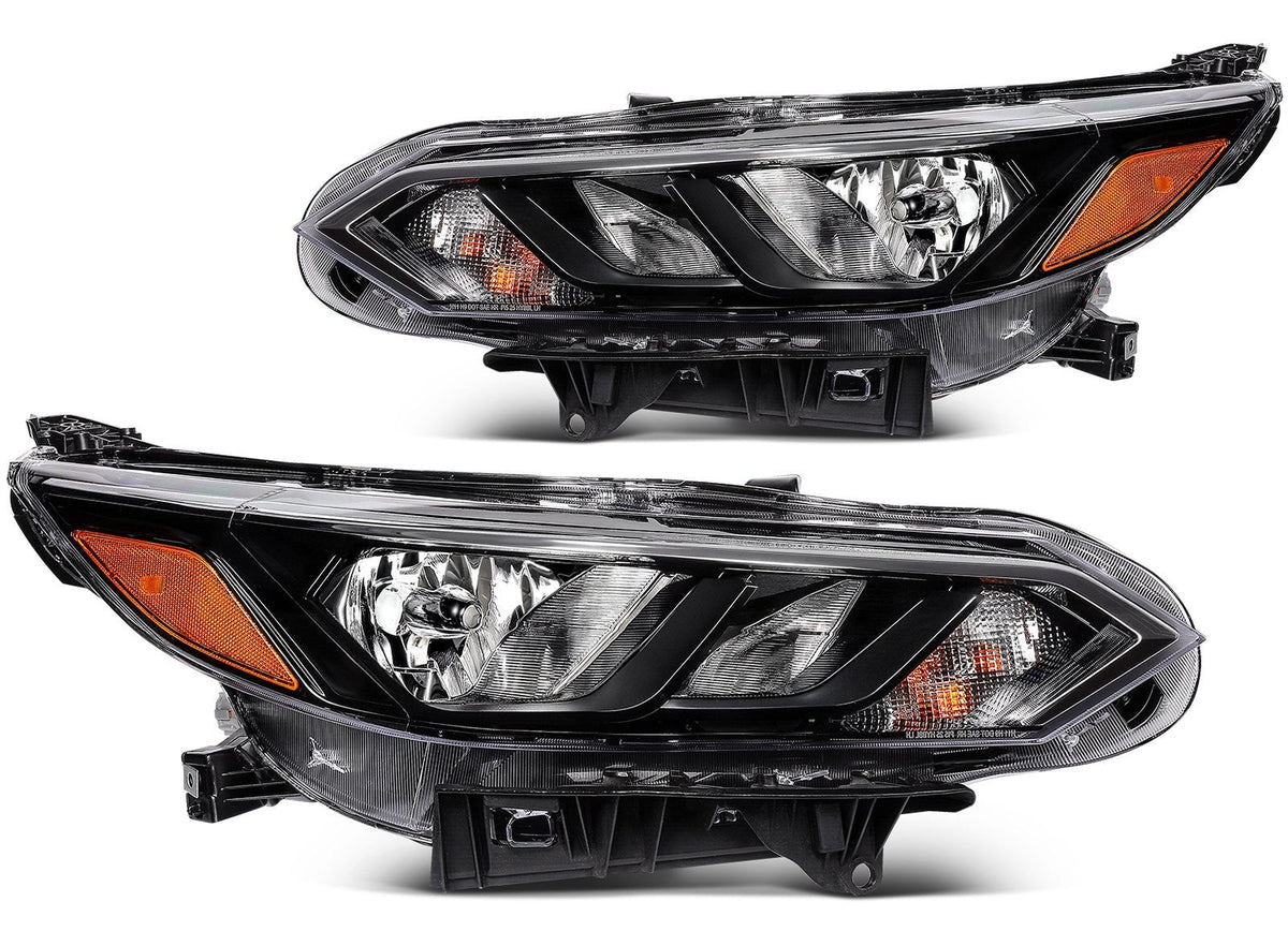 ECCPP Headlights Assembly For Nissan For Sentra 2.0L 2024-2025 Pair Black Amber 6B93BC-57