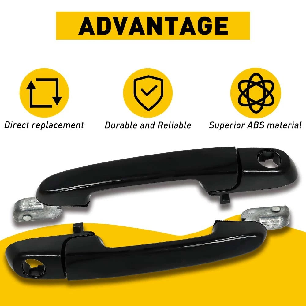 For 2006-2011 Hyundai Accent Front Left Right Door Handle Exterior Outside Black 6B93BC-57