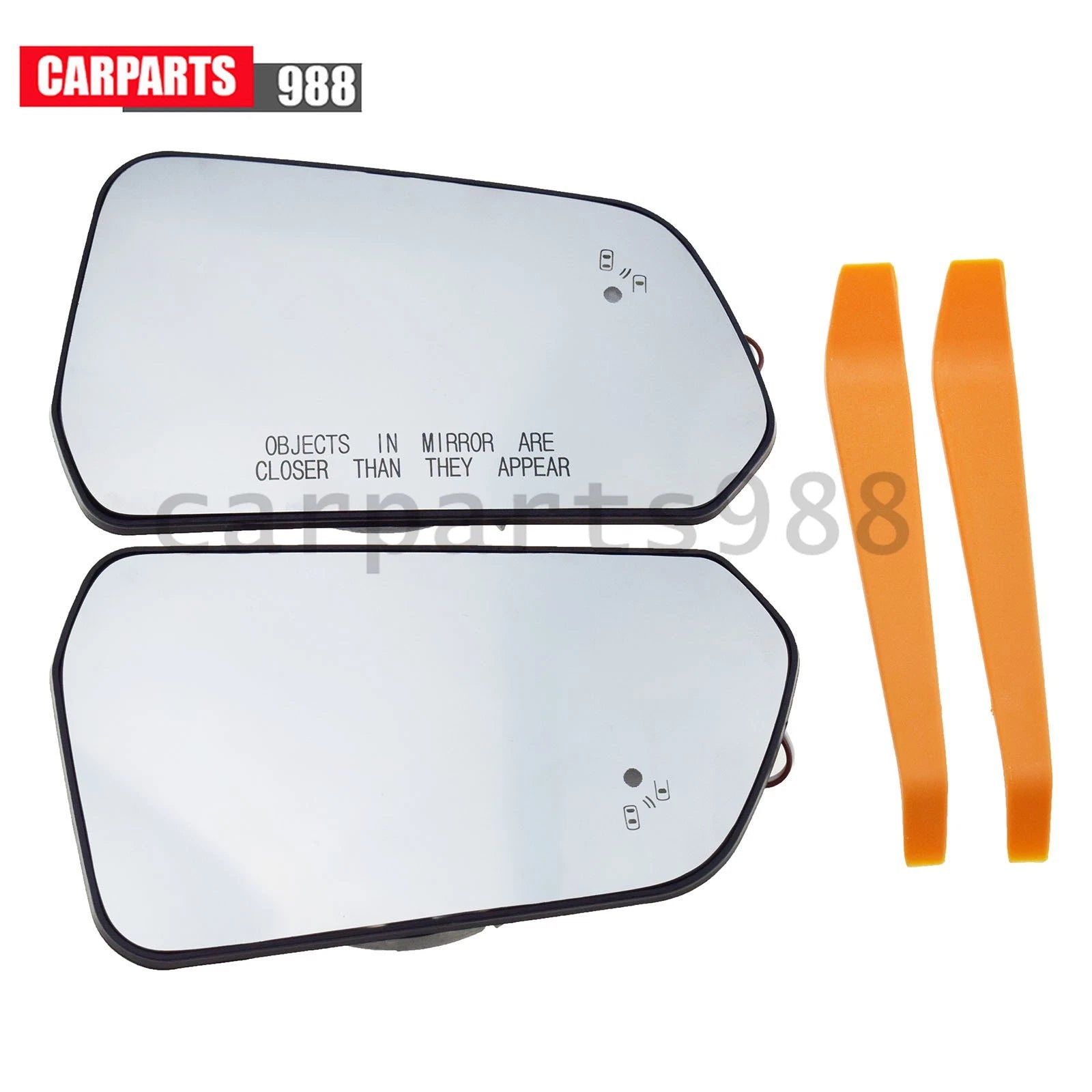Left Right Rearview Heated Mirror Glass w/ Blind Spot For Ford Mustang 2015-2022 6B93BC-57