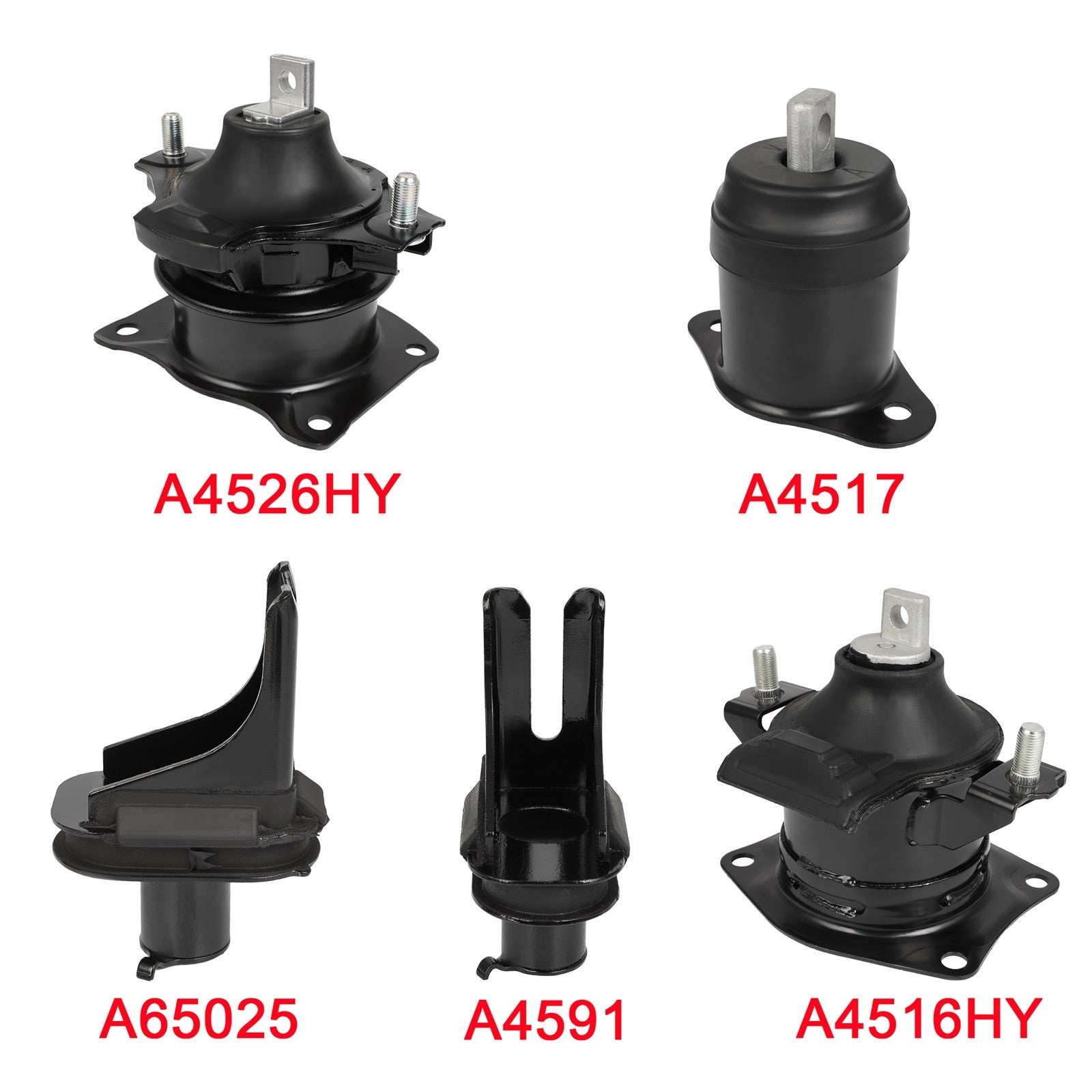 ECCPP 5Pcs Engine Motor Mount Fits Acura TSX 2004-2008 2.4L A4591 A4516HY AT MT 6B93BC-57