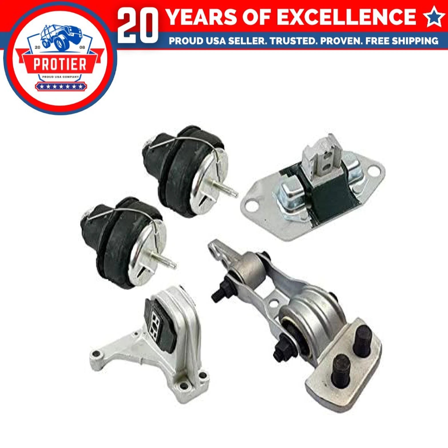 Fits 2003-2007 Volvo XC70/S80 2.5L 2003-2006 XC90 2.5L Engine Motor Mount Set 6B93BC-57