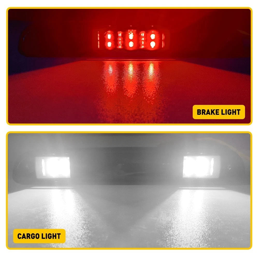 For 94-96 Ford F150 F250 BRONCO 3rd Third Brake Light Smoke LED Rear Cargo Lamp 6B93BC-57