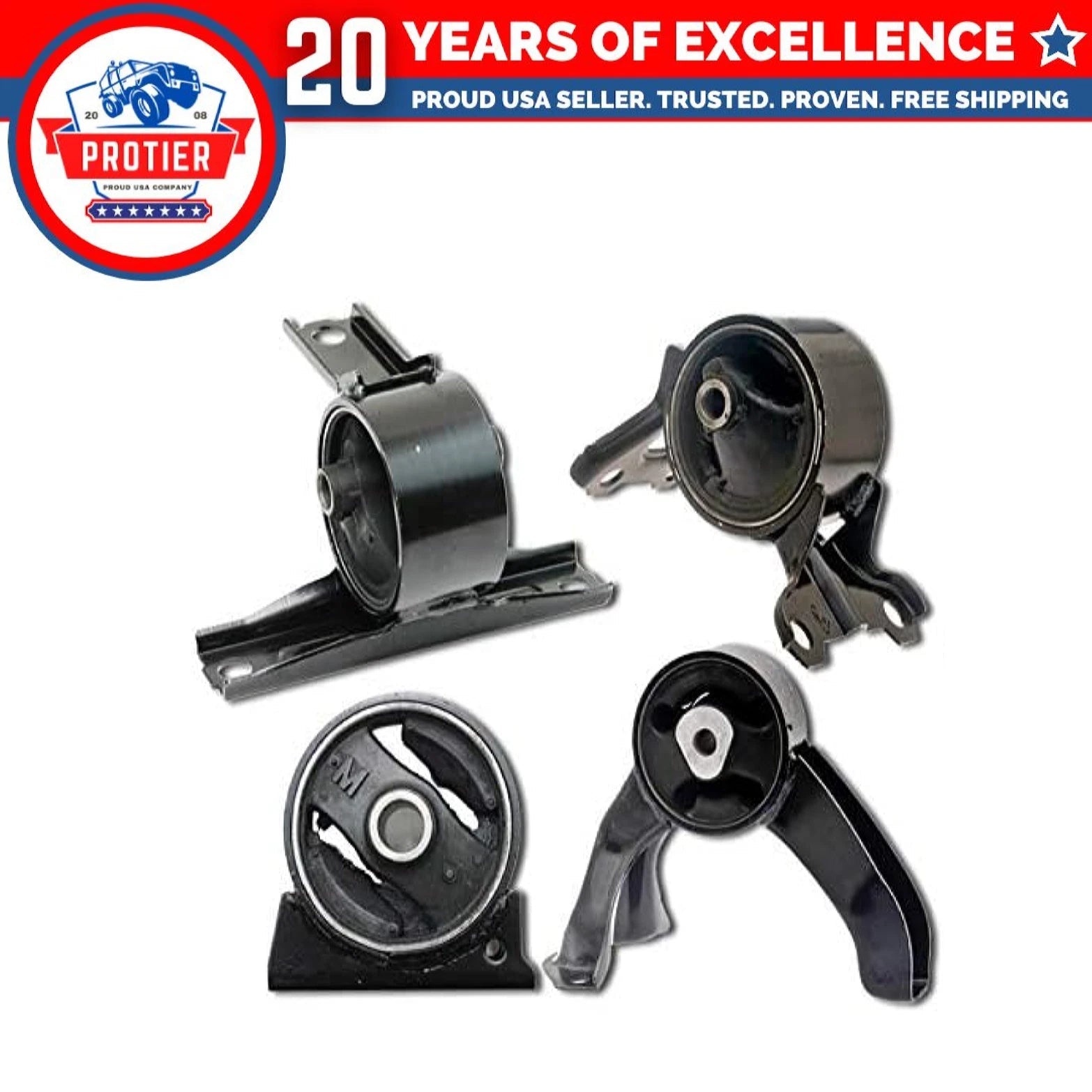 Fits 2007-2008 Dodge Caliber 2.4L 2WD AUTO CVT w/o Turbo Motor & Trans Mount 4pc 6B93BC-57