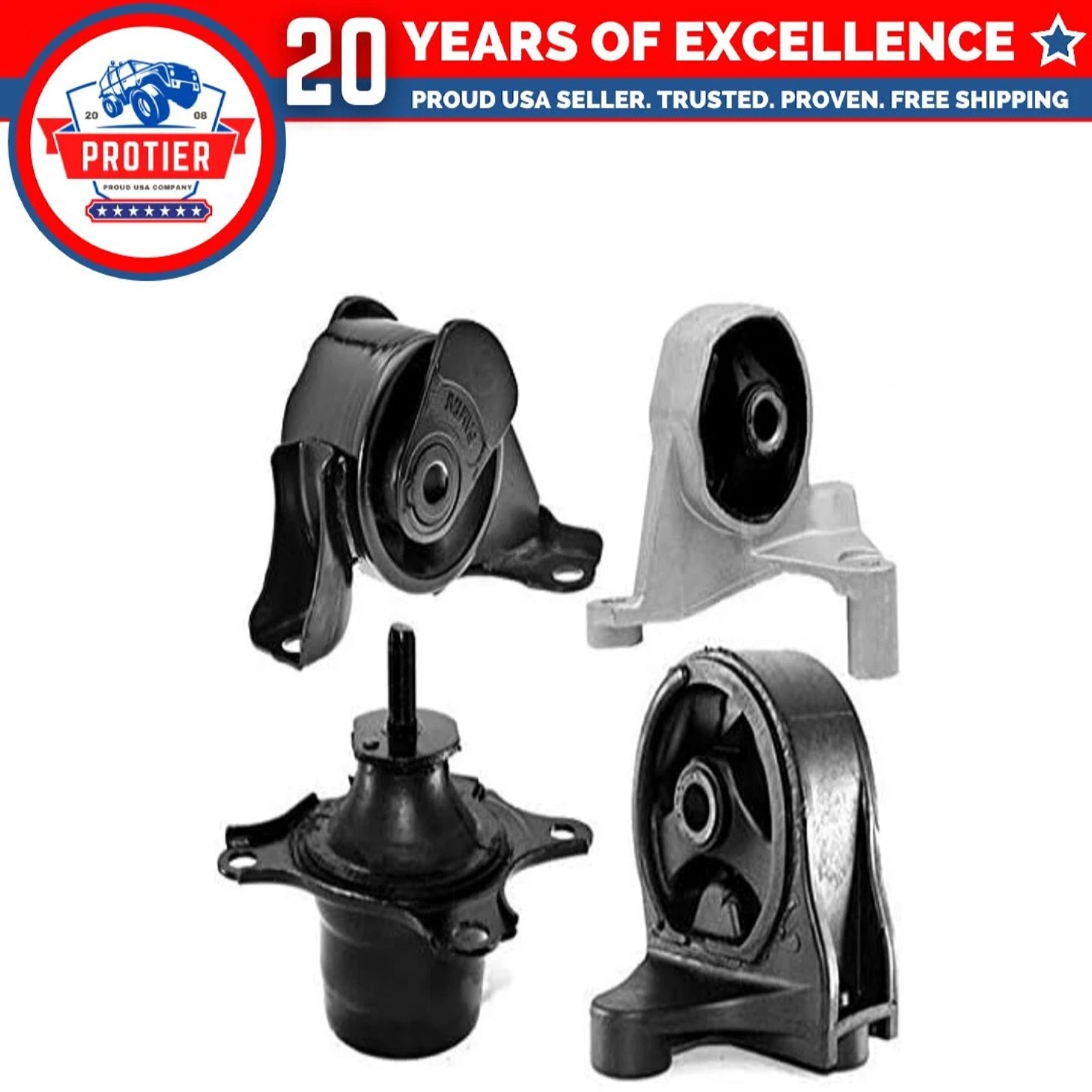 Fits 2001-2005 Honda Civic 1.7L Engine & Transmission Mount for Manual 4PCS : 6B93BC-57