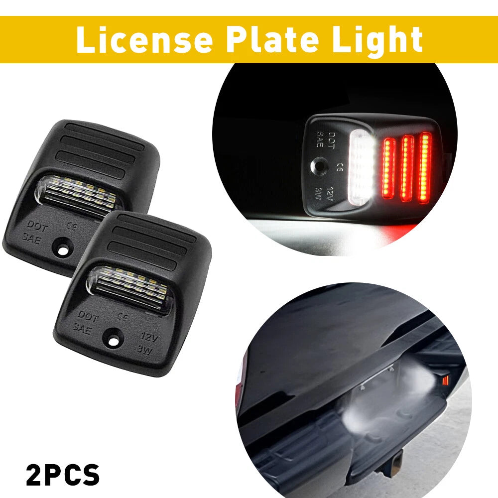 2 x LED License Plate Light Rear Bumper For Lamp Toyota Tacoma Tundra 2005-2015 6B93BC-57