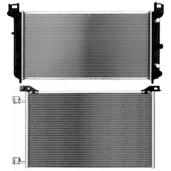 Aluminum Radiator & Condenser Cooling Kit For 2002-2006 Chevrolet Avalanche 1500 6B93BC-57