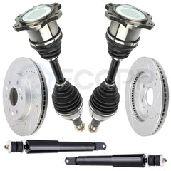 Front CV Axle + Brake Rotors + Struts for Chevrolet Silverado 1500 6.0L 2003-06 6B93BC-57
