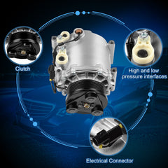 ECCPP A/C AC Compressor For 06-12 Mitsubishi Endeavor Galant Eclipse 2.4L 3.8L ECCPP