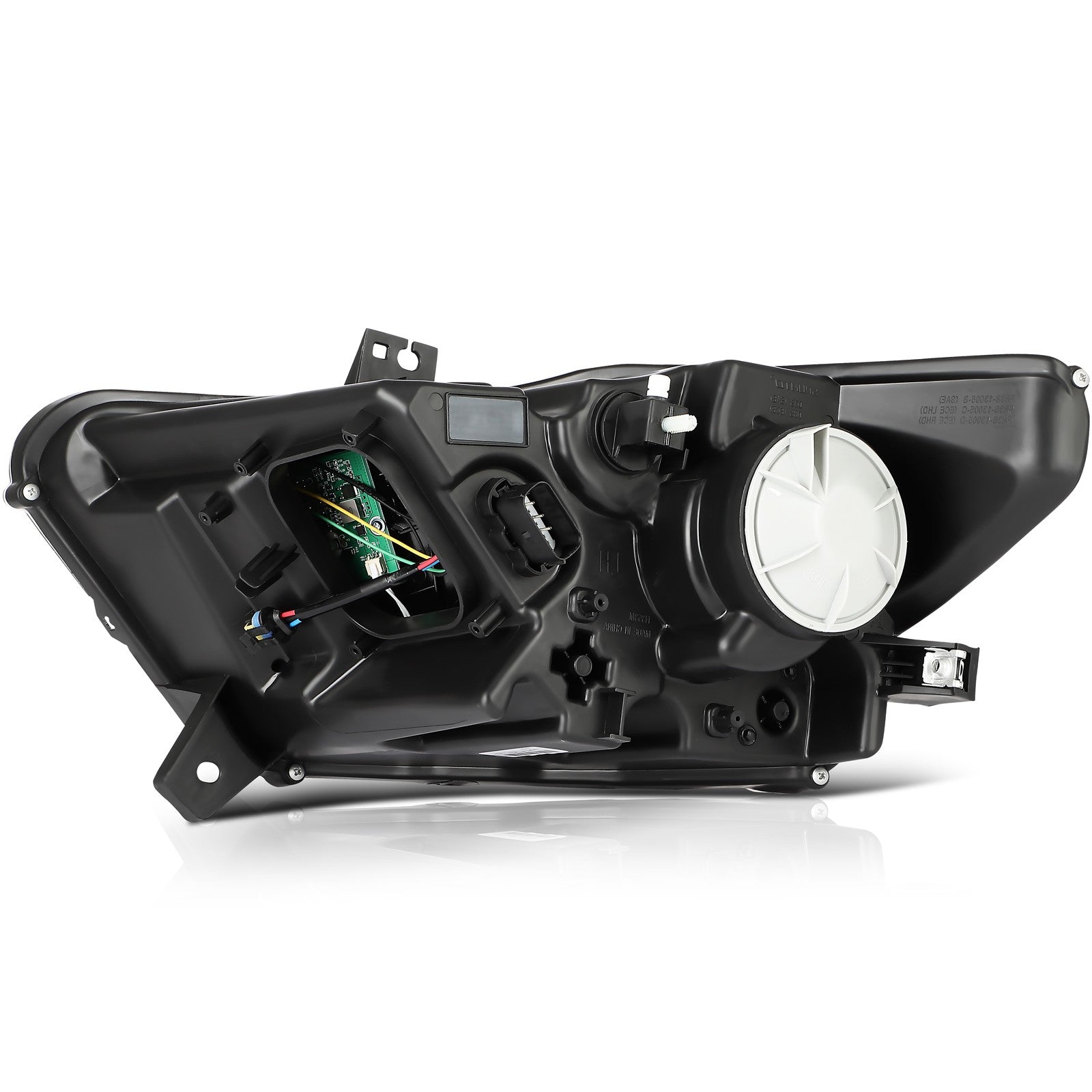 Pair Kit HID Headlights Assembly For 2015-2017 Ford Mustang Black Amber 6B93BC-57