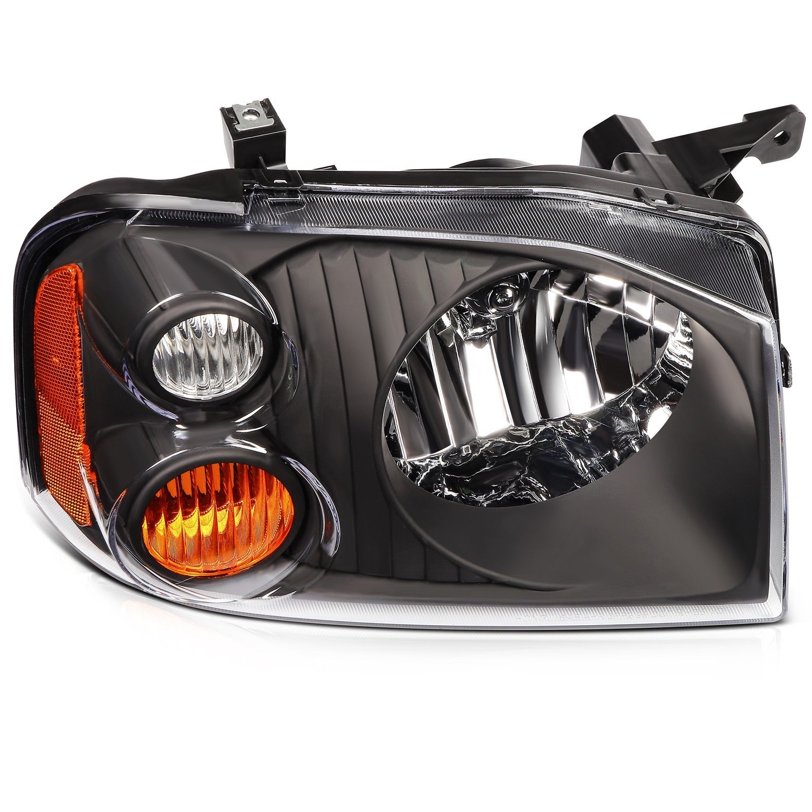 For 2001-2004 Nissan For Frontier Black Housing Left+Right Headlights Assembly KOEEP