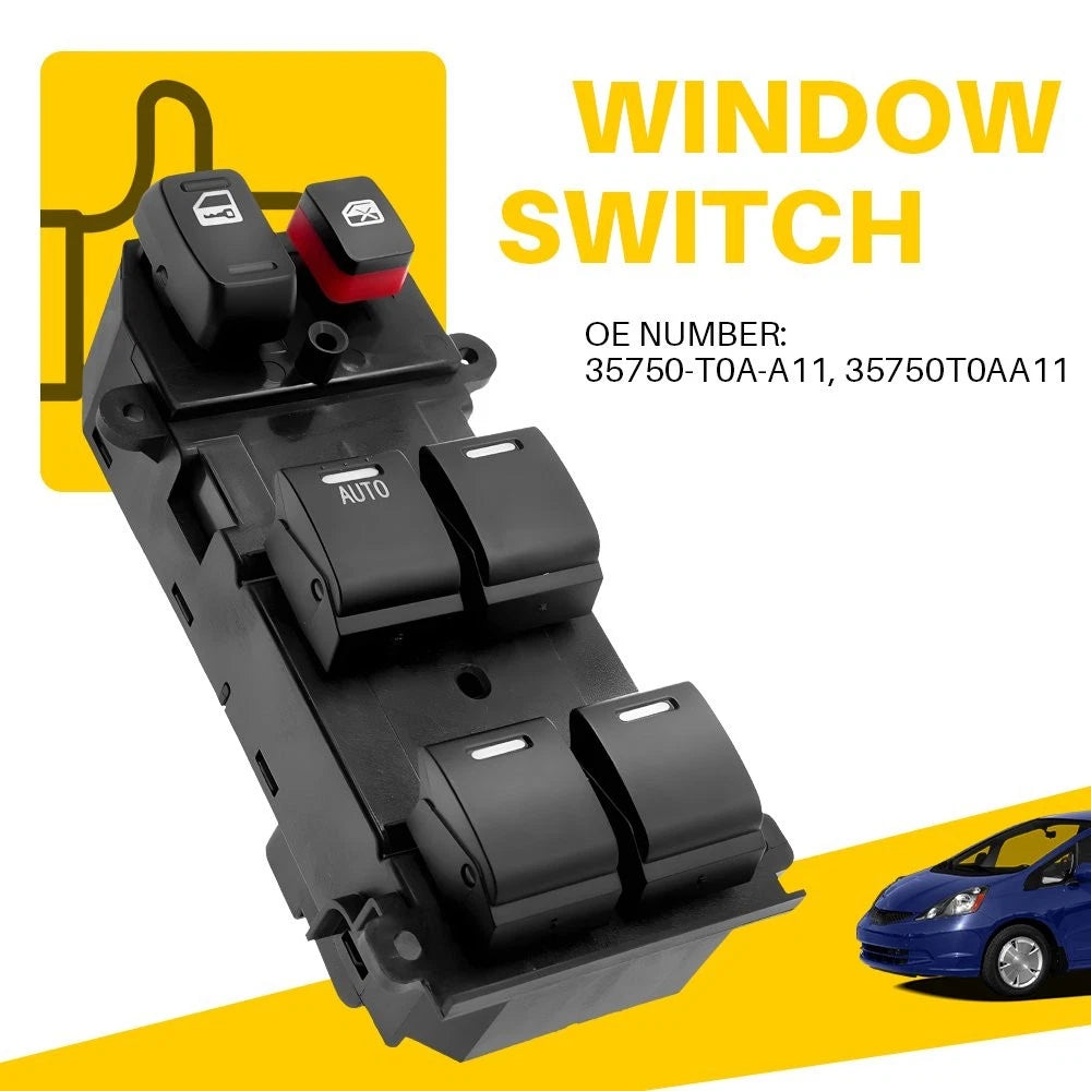 Front Driver Window Switch for Honda Fit 2009 2010 11 2012-2014 35750-T0A-A11 EA 6B93BC-57