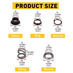 Steering Column Upper Bearing Kit Fits Ford F150 F250 F350 F450 Super Duty 92-07 6B93BC-57