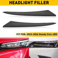 Headlight Molding Trim Lower Filler Pair LH RH For 2022-2024 Honda Civic 4DR EOA 6B93BC-57