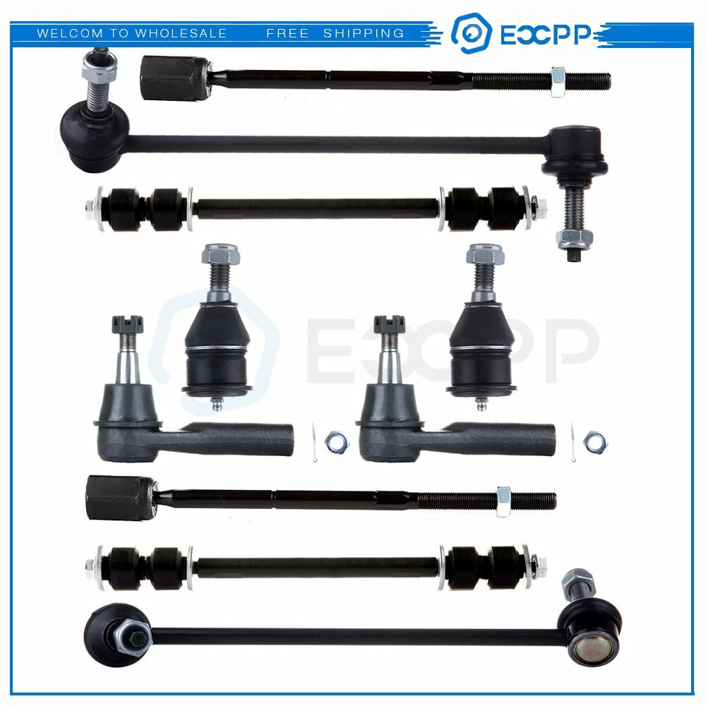 10pcs Front Tie Rod Ends Ball Joints Sway Bars For Ford Taurus Mercury Sable 6B93BC-57
