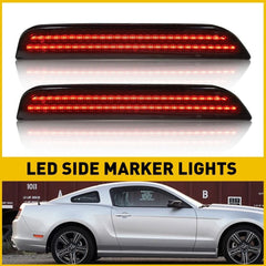 2x Red LED Rear Marker Lamps Side Reflector Lights For 2010-2014 Ford Mustang 6B93BC-57