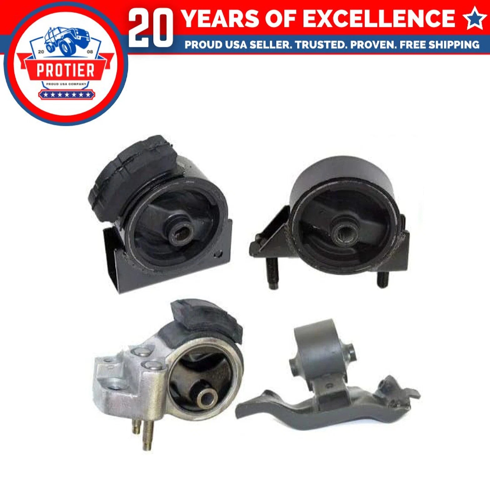 Fits 1990-1992 Toyota Corolla 1.6L 2WD AUTO 4Spd SOHC Motor & Trans Mount 4PCS 6B93BC-57