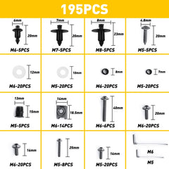 Complete Fairing Bolt Screws For Kit Honda CBR600 CBR250R 500RR 300R Black 6B93BC-57