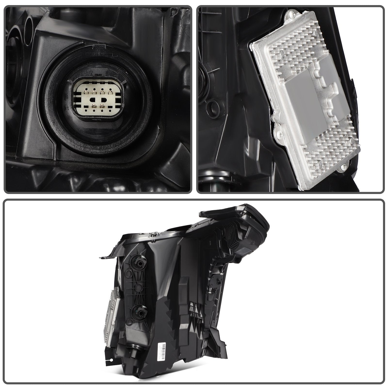 ECCPP LED Headlights Assembly For Cadillac Escalade 6.2L 2015-2020 Pair Black 6B93BC-57