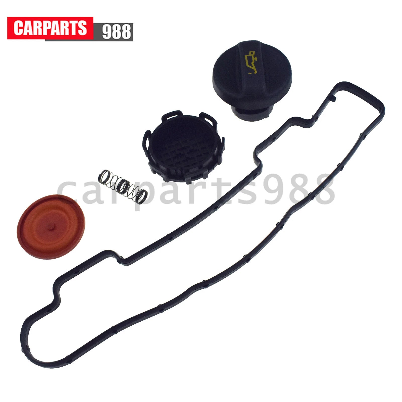 Rocker Cover Oil Filler Cap Seal Kit for Citroen C2 C3 Peugeot 207 307 0248L1 6B93BC-57