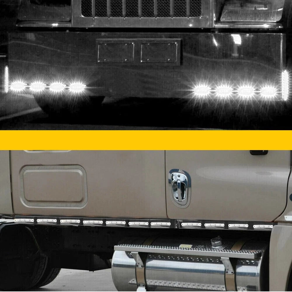 10PCS LED Side Marker Lights Bullet Clearance Light Truck Trailer 12V white EOA 6B93BC-57