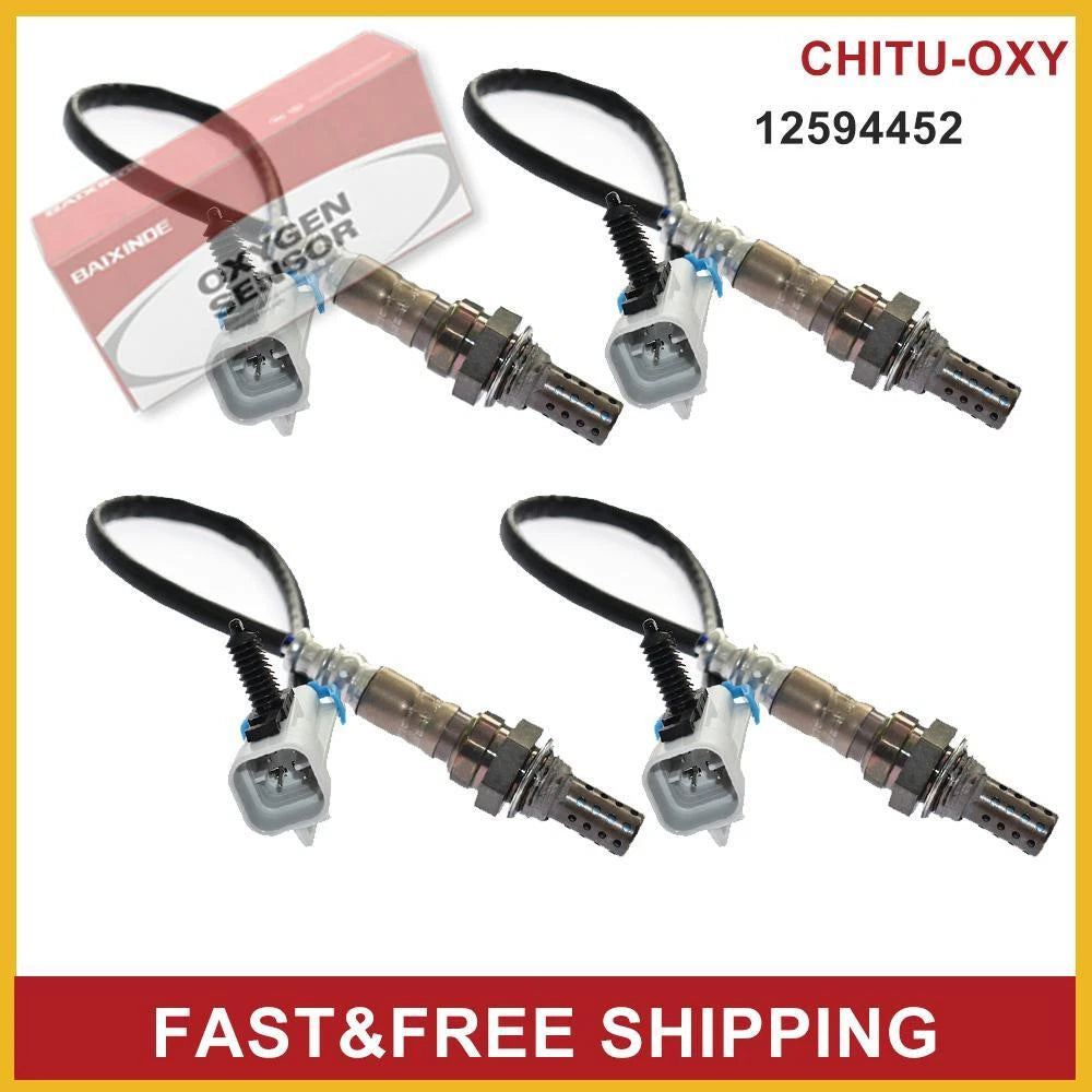 4PCS Oxygen O2 Sensor for 2003-2005 Cadillac Chevrolet GMC V8 5.3L 234-4668 6B93BC-57