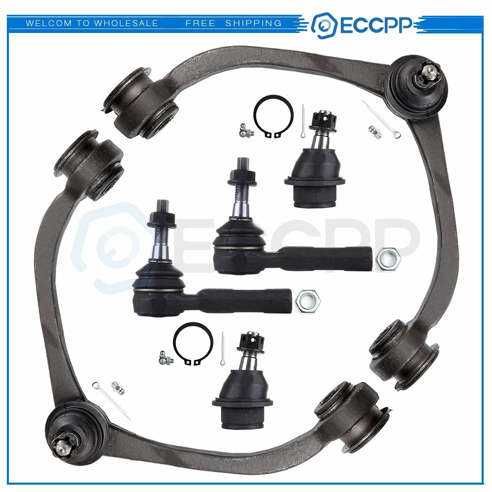 6Pcs  Front Control Arm Tie Rod Ball Joint For Dodge Dakota Mitsubishi Raider 6B93BC-57