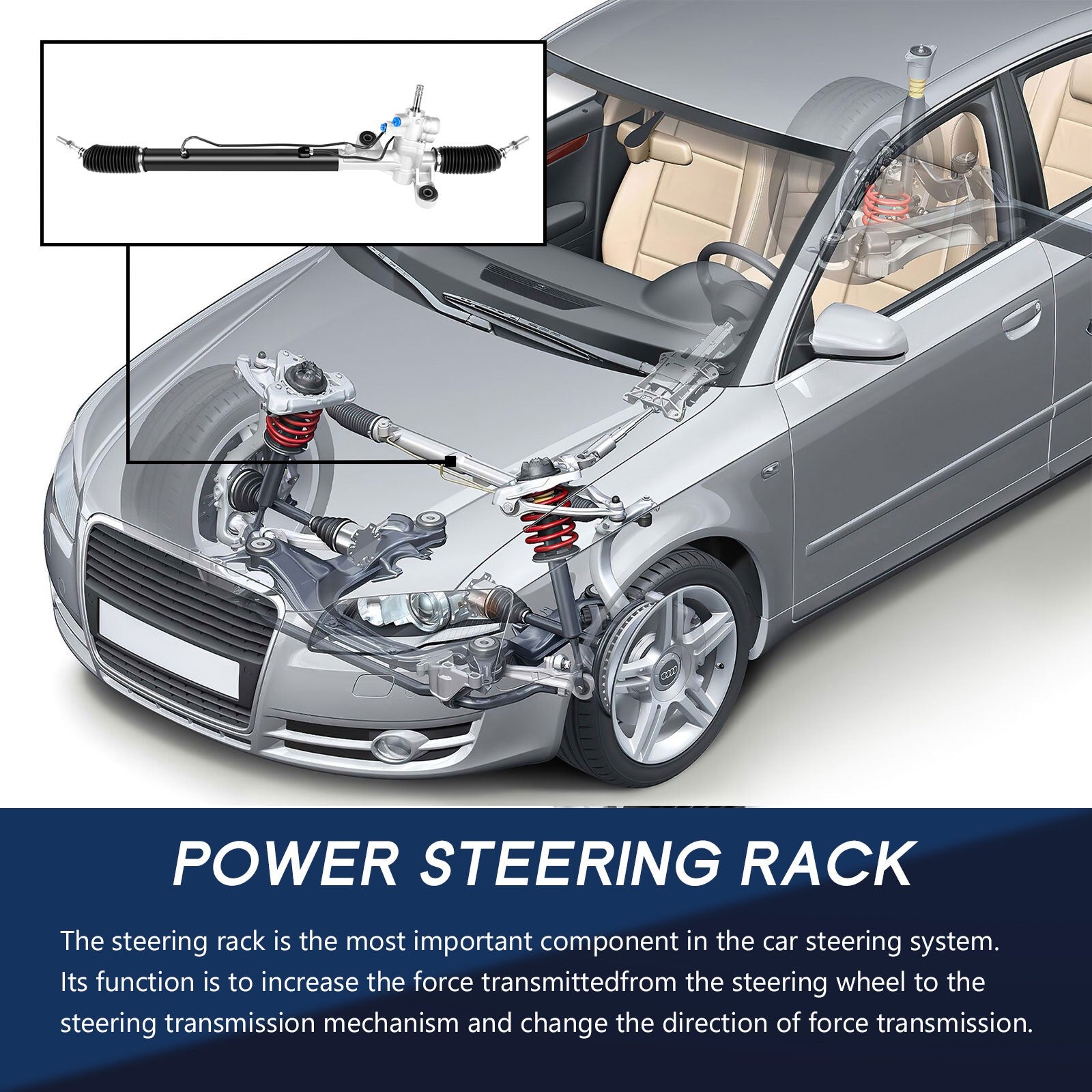 ECCPP Complete Power Steering Rack & Pinion 26-2746 For 2008-2012 Honda Accord ECCPP