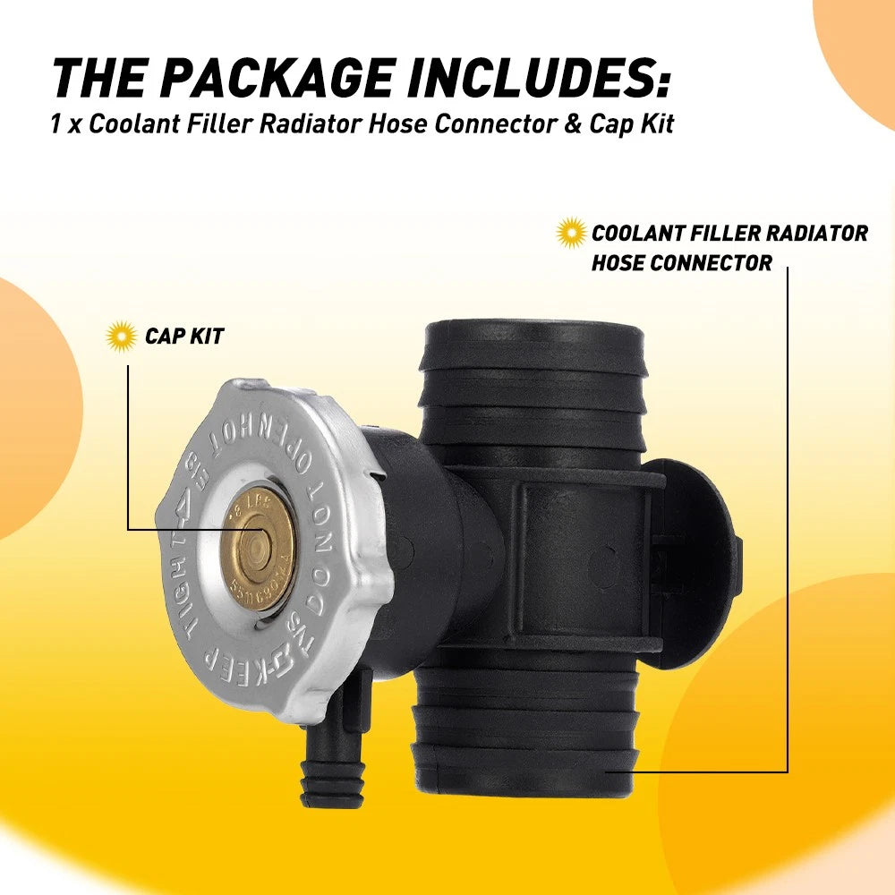 Radiator Coolant Connector Hose&Cap 52028974AA For 07-12 Caliber Dodge Avenger 6B93BC-57