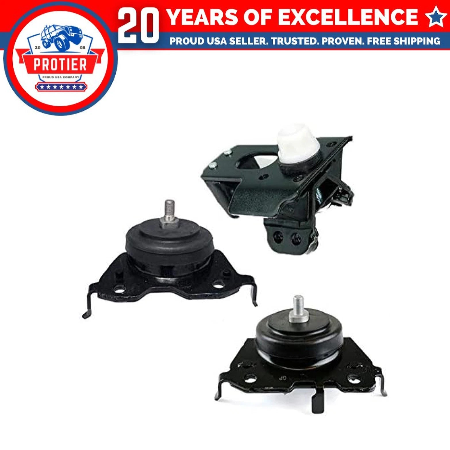 Fits 2010-2012 Toyota Sequoia 4.6L RWD AUTO Motor & Trans Mount 3PCS Set : 6B93BC-57