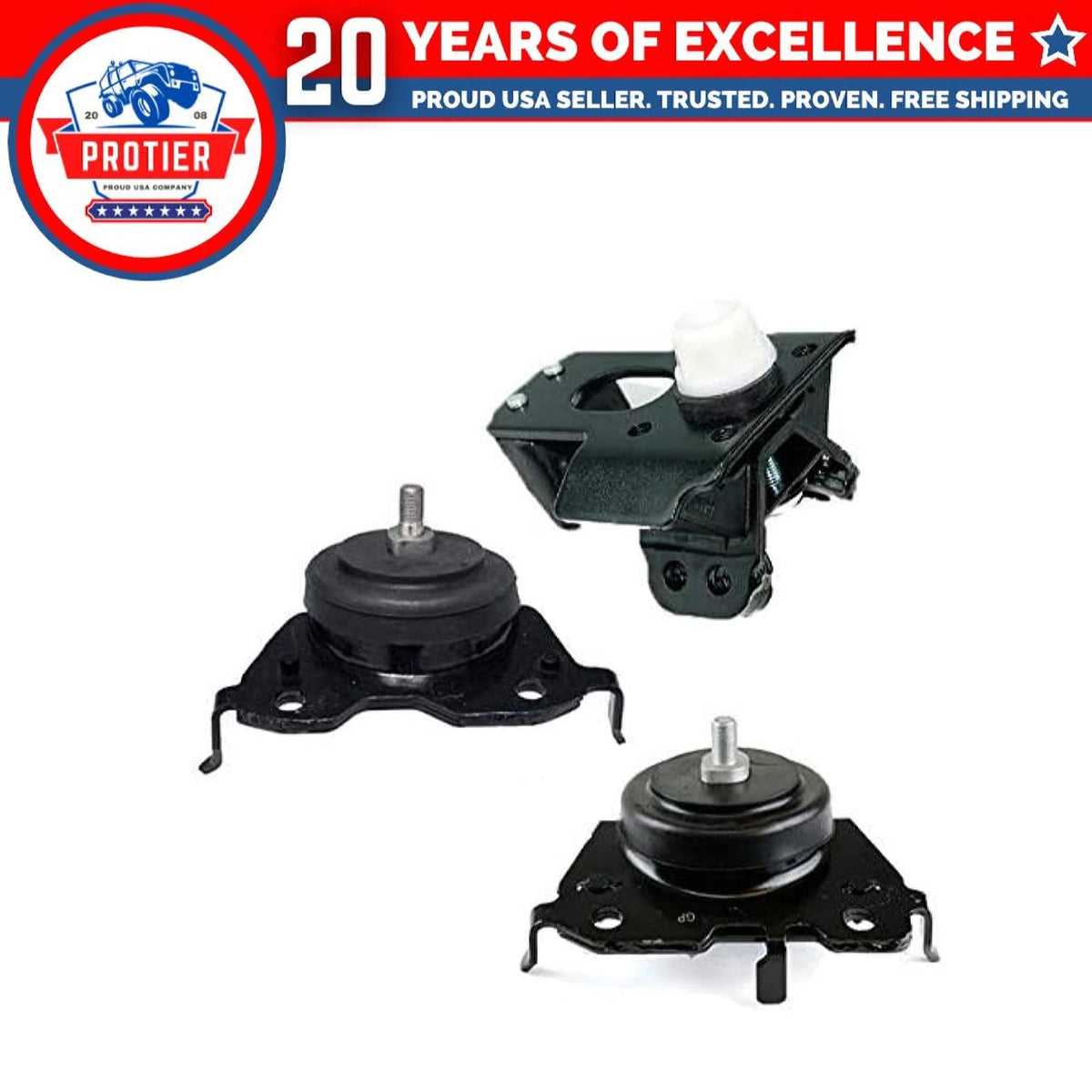 Fits 2010-2012 Toyota Sequoia 4.6L RWD AUTO Motor & Trans Mount 3PCS Set : 6B93BC-57
