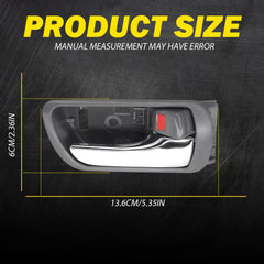 Door Handle Inside Gray Chrome Left Right Pair Set for 2002-2006 Toyota Camry EA 6B93BC-57