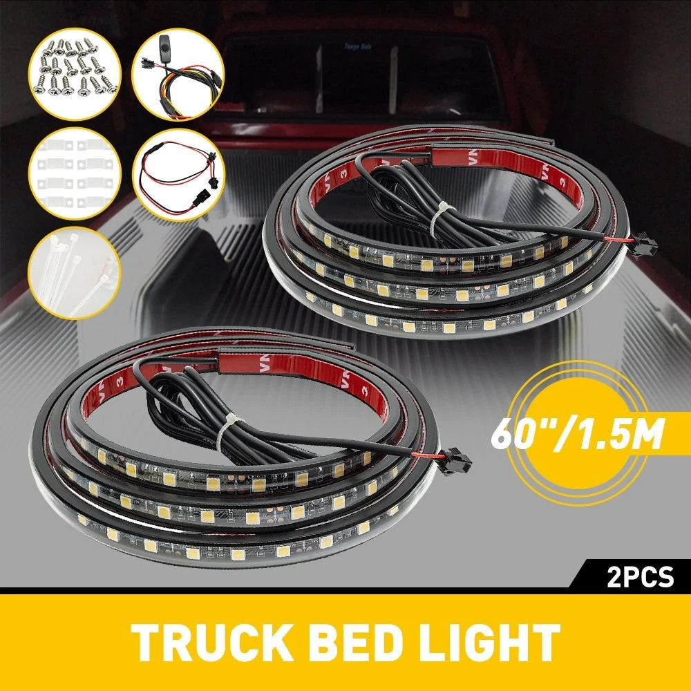 60" White LED Cargo Bed Light Bar Van Pickup Truck Lighting Strip For ford USEOA 6B93BC-57