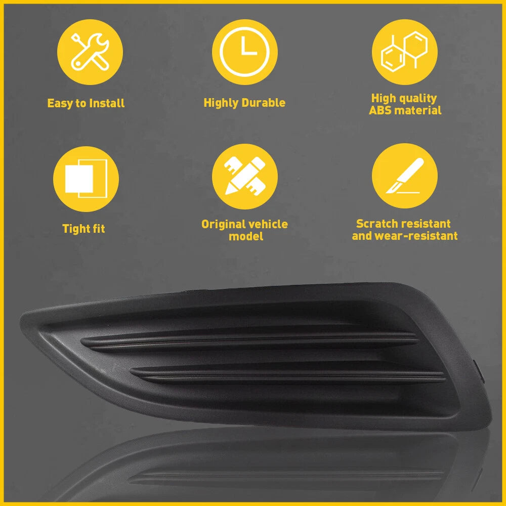 2PCS For 2014-2019 Ford Fiesta Front Bumper Insert Fog Light Cover Left Right 6B93BC-57