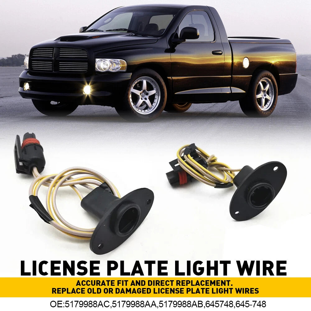 FOR 1994-2001 DODGE RAM 1500 REAR BUMPER LICENSE PLATE TAG LIGHT WIRING HARNESS 6B93BC-57