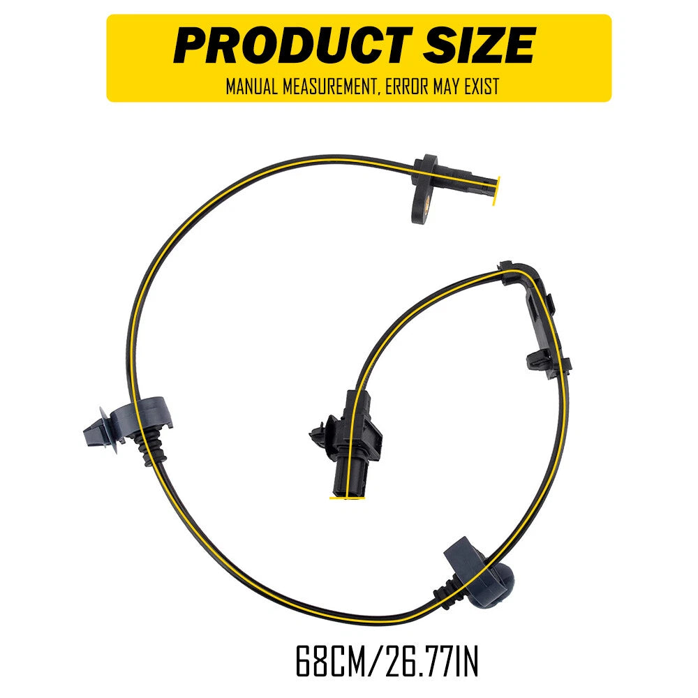 2Pcs Front Right + Left ABS Wheel Speed Sensor for 2006-2011 Honda Civic USA EOA 6B93BC-57