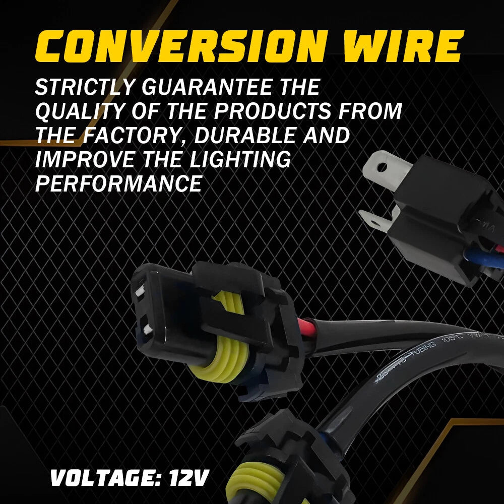 Conversion Wire H6054 to 9005 9006 Two Harness Head Light Bulb Adapter Socket EA 6B93BC-57