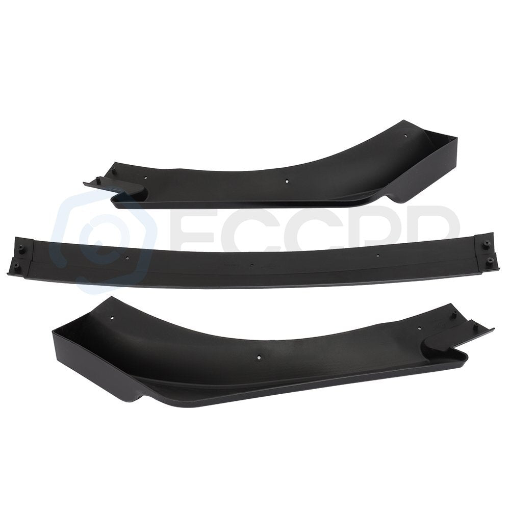 Fits 2013-2016 Hyundai Genesis Coupe 3pcs Gloss Black Front Bumper Lip 6B93BC-57